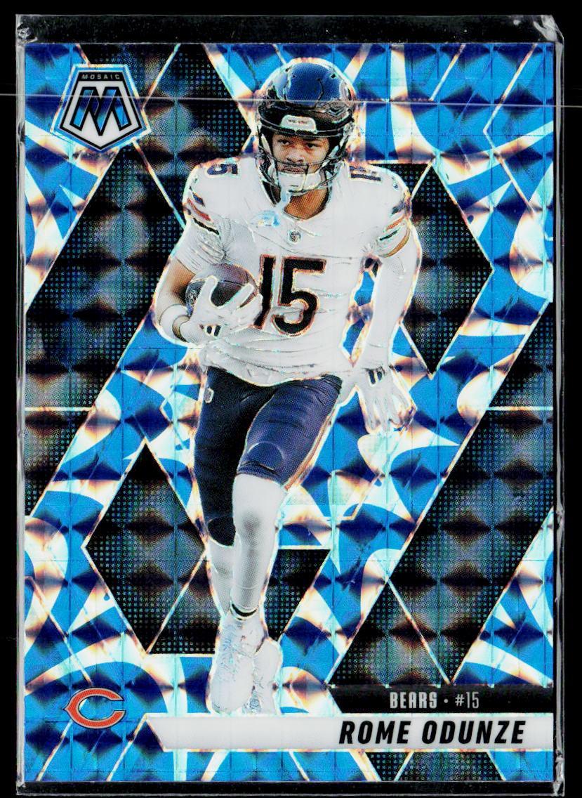 2024 Panini Mosaic #281 Rome Odunze Mosaic Reactive Blue