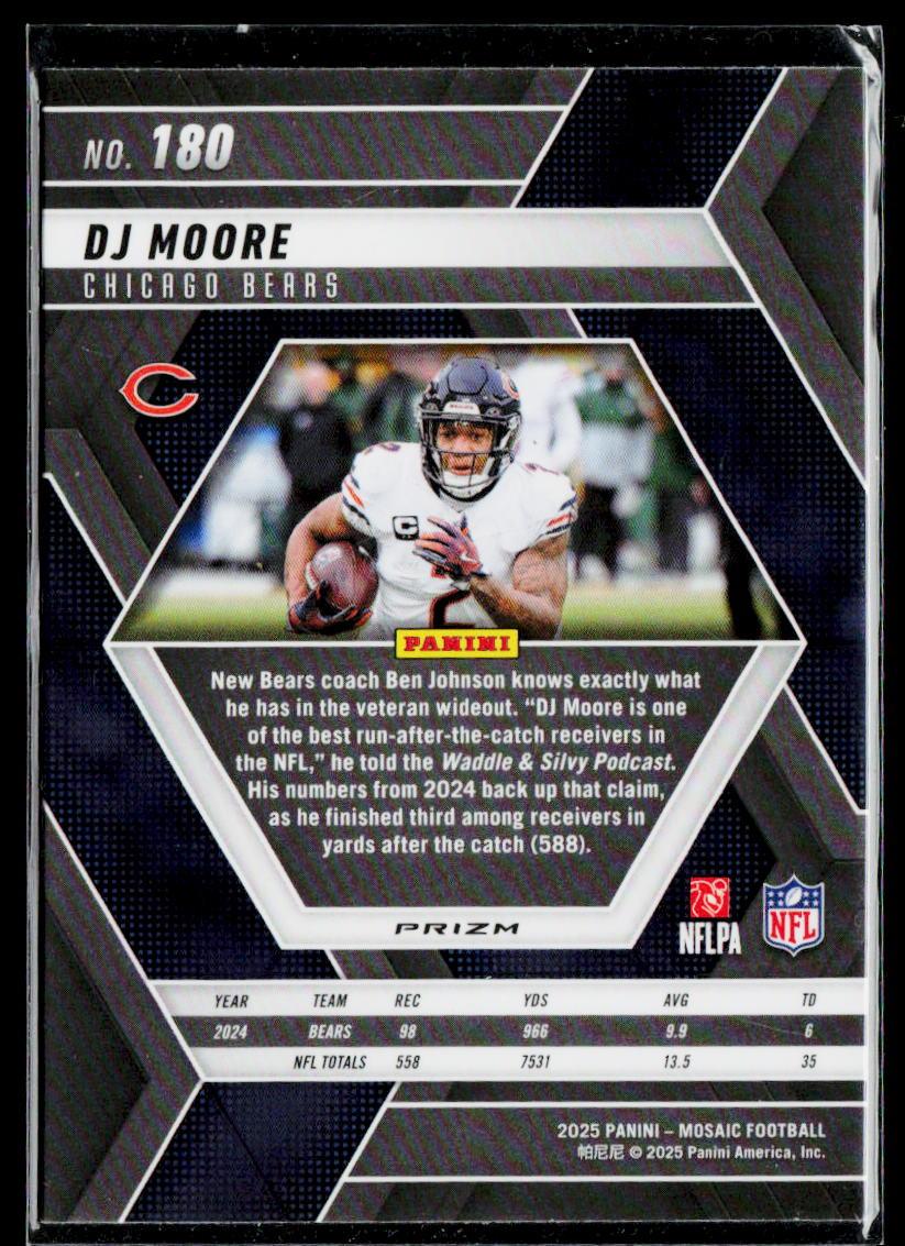 2023 Panini Mosaic #34 DJ Moore Green Mosaic