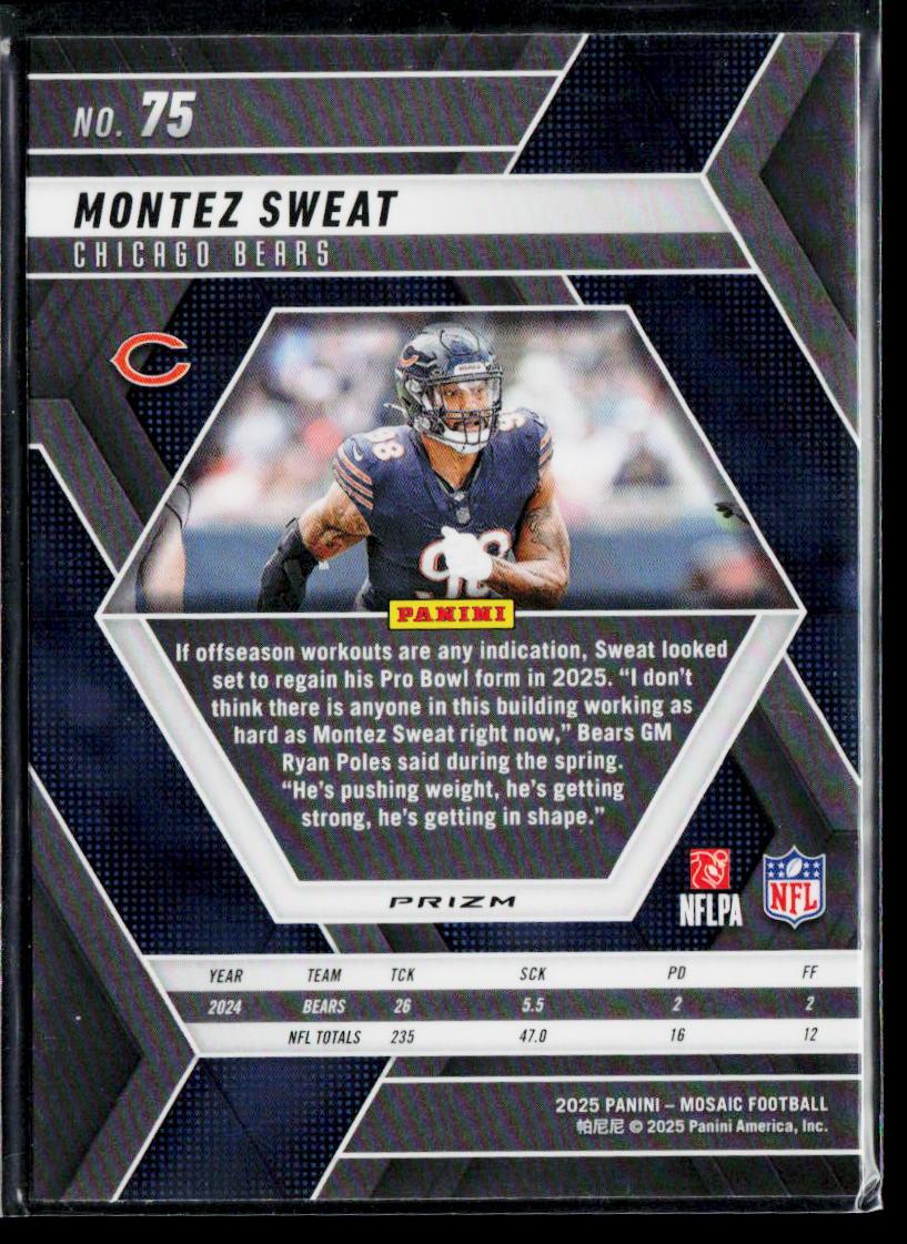 2025 Panini Mosaic #75 Montez Sweat Mosaic Green