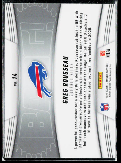 2025 Panini Mosaic #14 Greg Rousseau Bang!