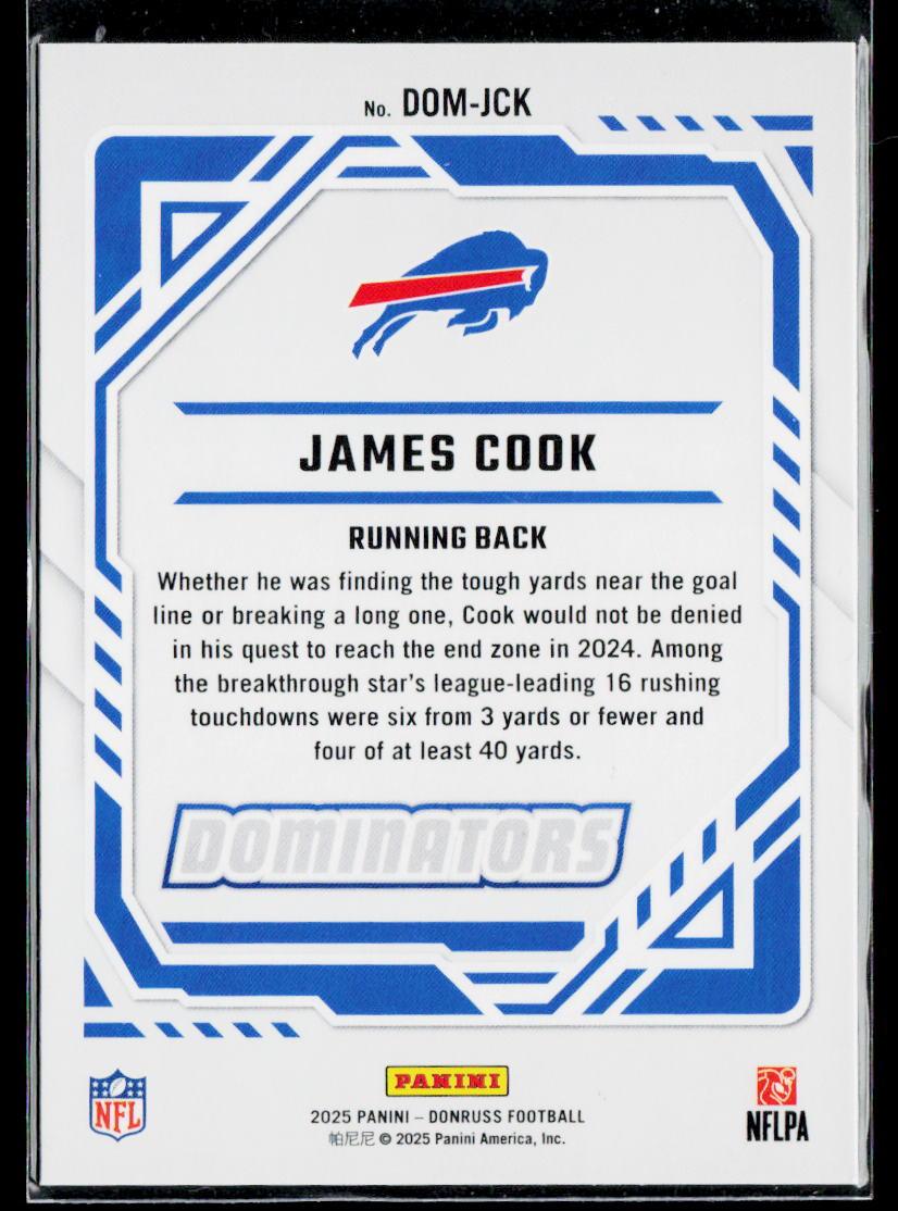 2025 Donruss #DOM-JCK James Cook Dominators