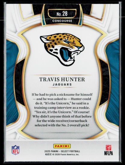 2025 Panini Select #28 Travis Hunter