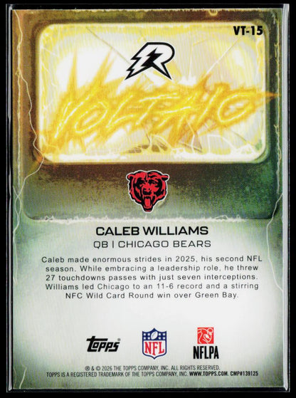 2025 Topps Resurgence #VT-15 Caleb Williams Voltaic