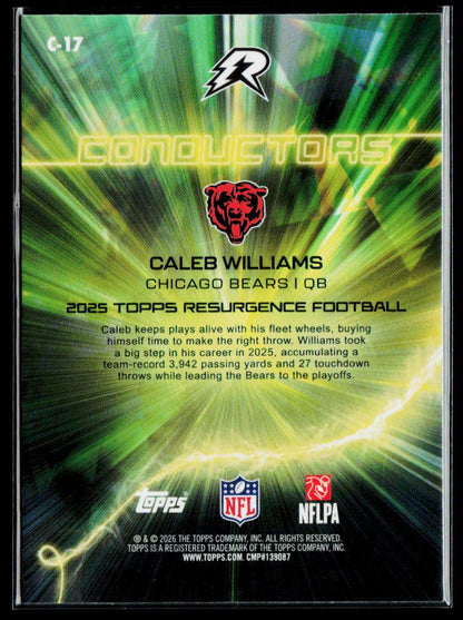 2025 Topps Resurgence #C-17 Caleb Williams Conductors