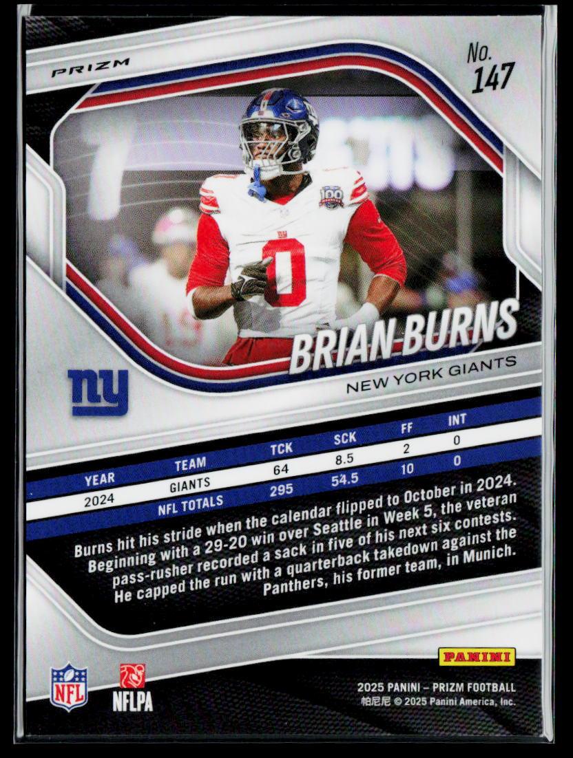 2025 Panini Prizm #147 Brian Burns Silver