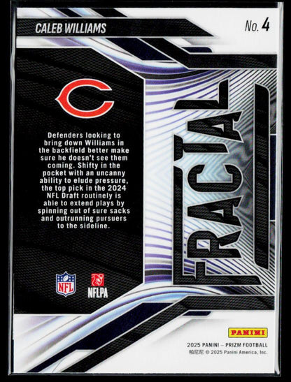 2025 Panini Prizm #4 Caleb Williams Fractal