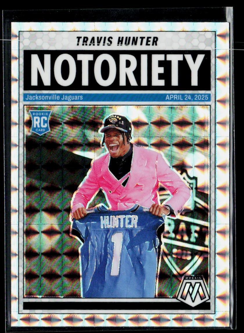 2025 Panini Mosaic #12 Travis Hunter Notoriety Mosaic