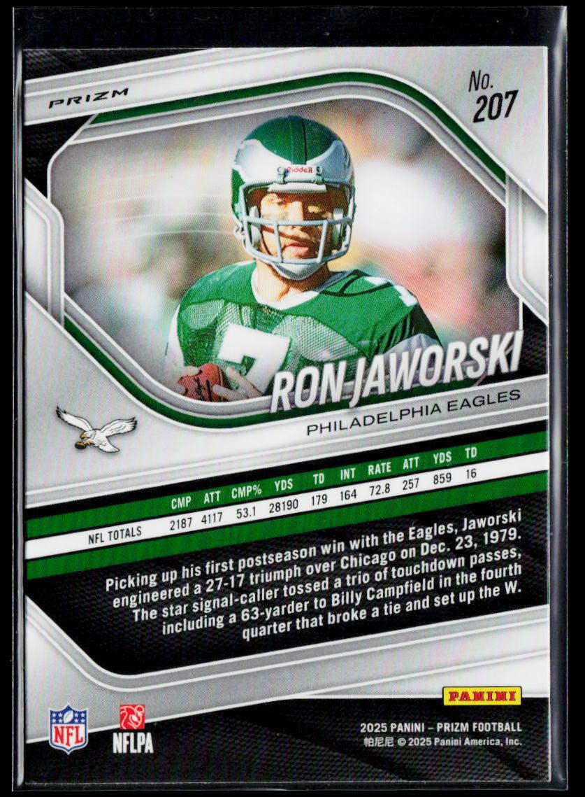 2025 Panini Prizm #207 Ron Jaworski White Disco