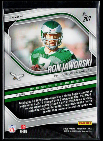 2025 Panini Prizm #207 Ron Jaworski White Disco