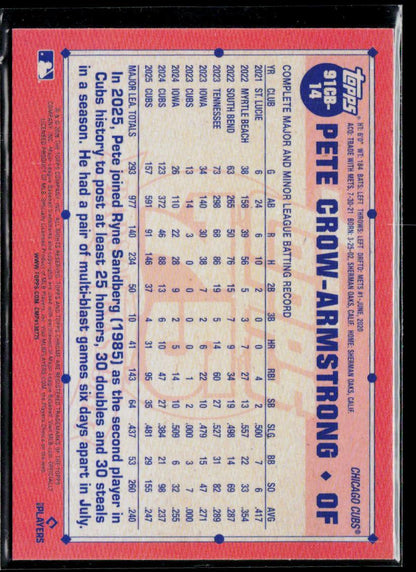2026 Topps Chrome #91CB-14 Pete Crow-Armstrong 1991  35th Anniversary