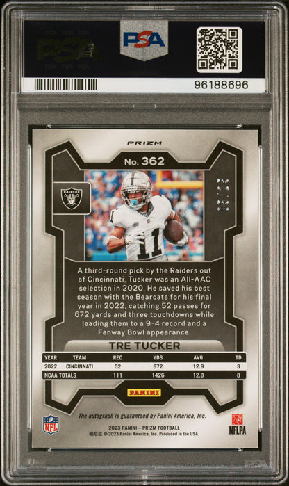 Tre Tucker Autograph-Forest Camo PSA 9 Low Pop Rookie! short print /25