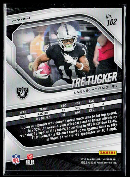 2025 Panini Prizm #162 Tre Tucker Red Sparkle