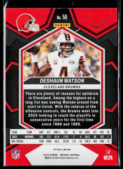 2024 Panini Mosaic #50 Deshaun Watson Honeycomb