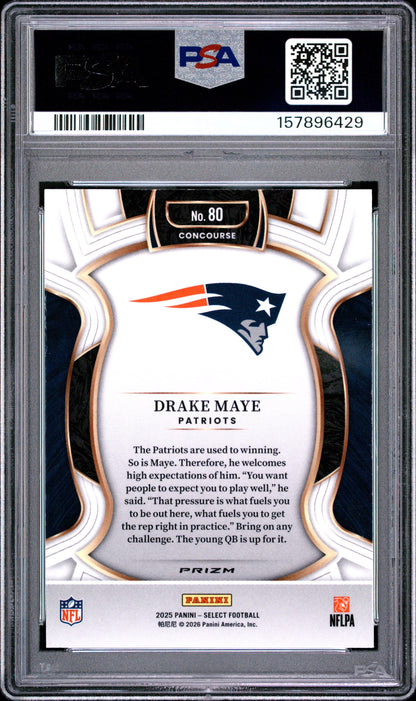 Drake Maye Green & Yellow Shock PSA 10 Gem Mint Banger!
