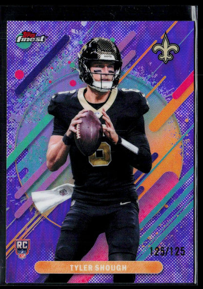 Tyler Shough Rookie Topps Finest Purple  /125 Short Print Banger!